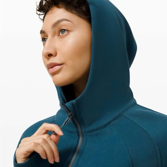 Lululemon Scuba Oversized 1/2 Zip Hoodie Size M/L in Blue Borealis - Picture 3 of 9